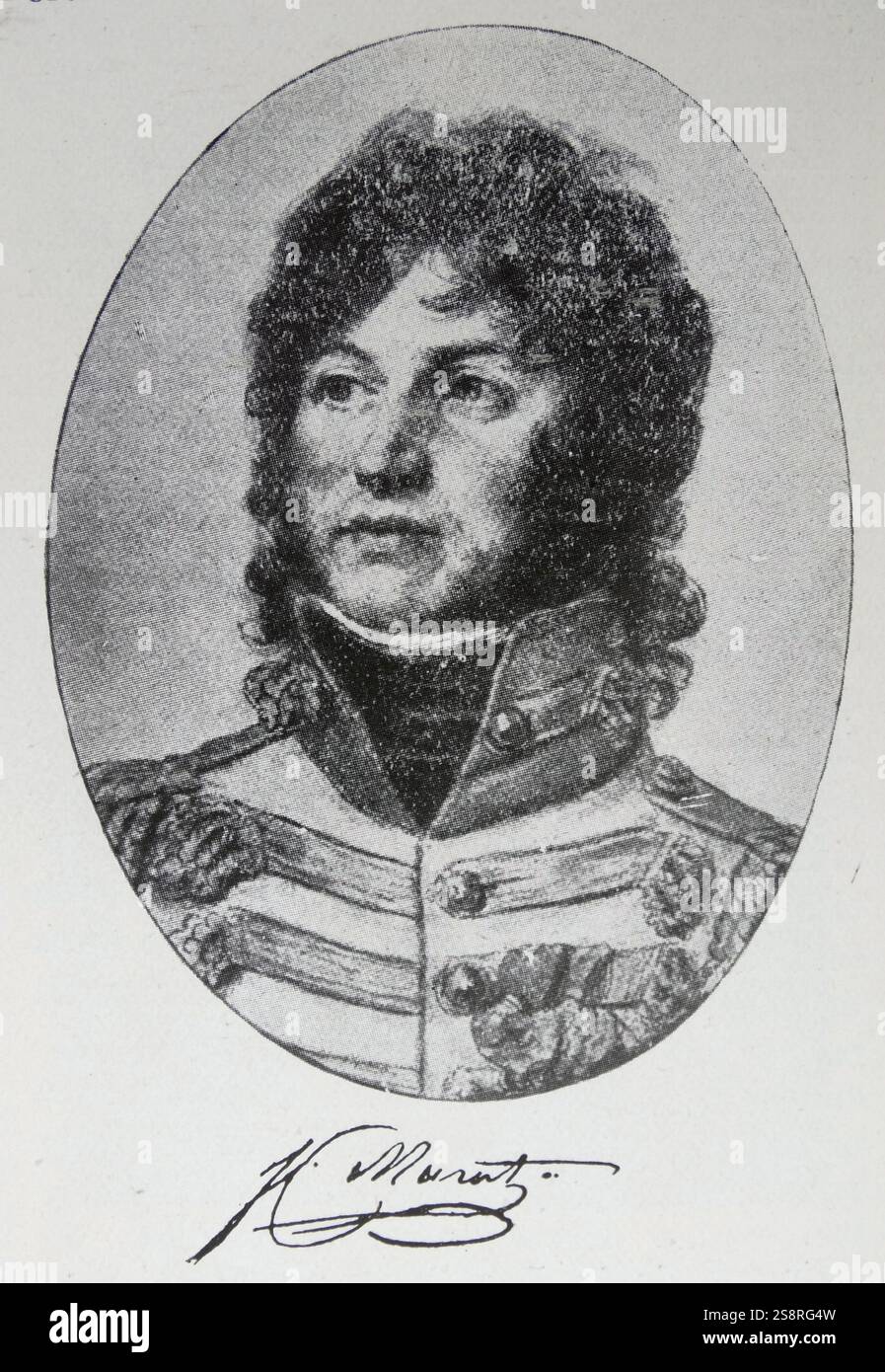 Portrait von Prinz Joachim Murat (1767-1815), Marschall von Frankreich und Admiral von Frankreich. Vom 19. Jahrhundert Stockfoto