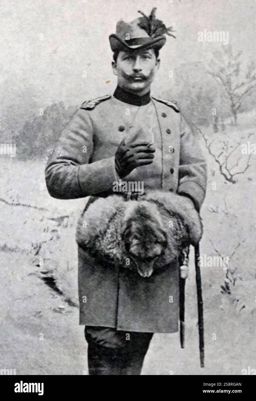 Foto des Prinzen Wilhelm von Preußen (1906-1940) als Sportler gekleidet. Vom 20. Jahrhundert Stockfoto