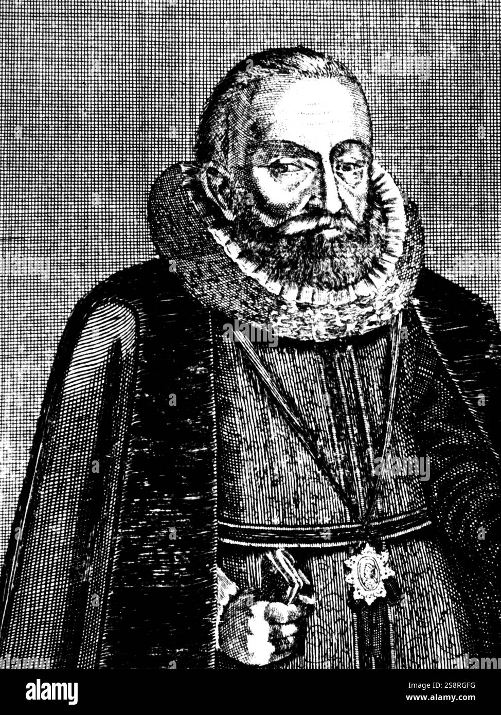 Kupferstich von Melchior Sebitz (1578-1674), ein französischer akademischer und Arzt. Vom 17. Jahrhundert Stockfoto