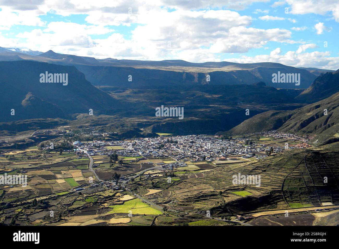 Dorf Chivay. Peru Stockfoto