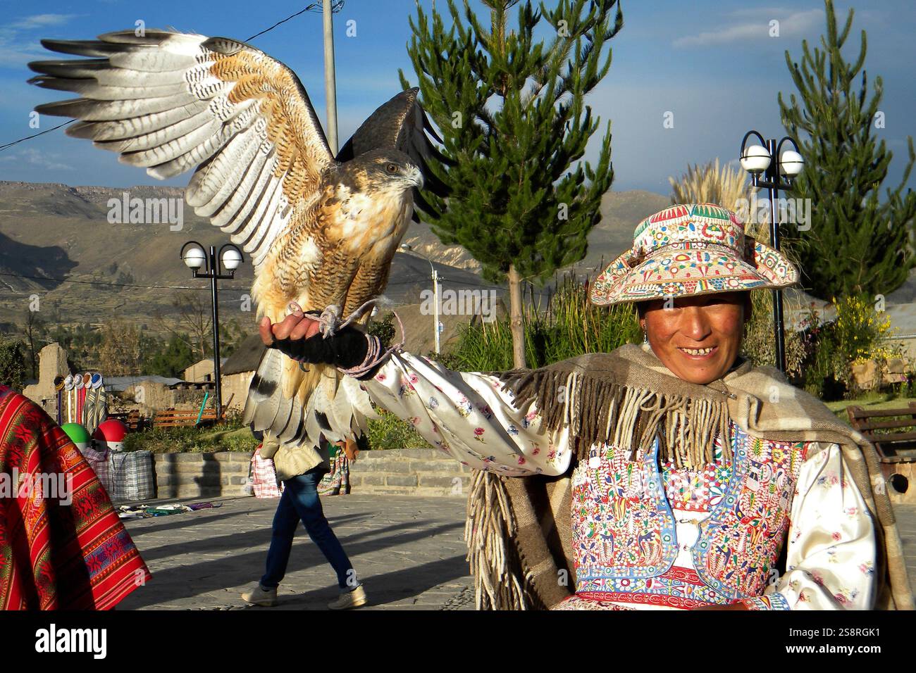 Einheimische Menschen. Dorf Chivay. Peru Stockfoto