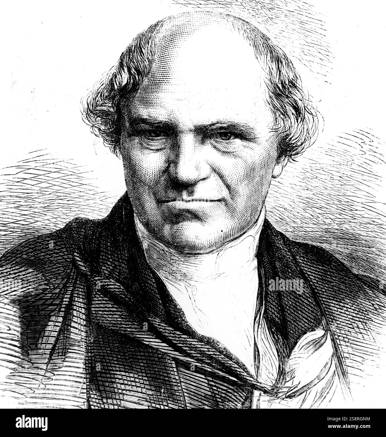 Porträt von William Whewell (1794-1866) einen Englischen Universalgelehrten, Wissenschaftler, anglikanischer Priester, Philosoph, Theologe, Historiker, der Wissenschaft und der Master des Trinity College. Vom 19. Jahrhundert Stockfoto