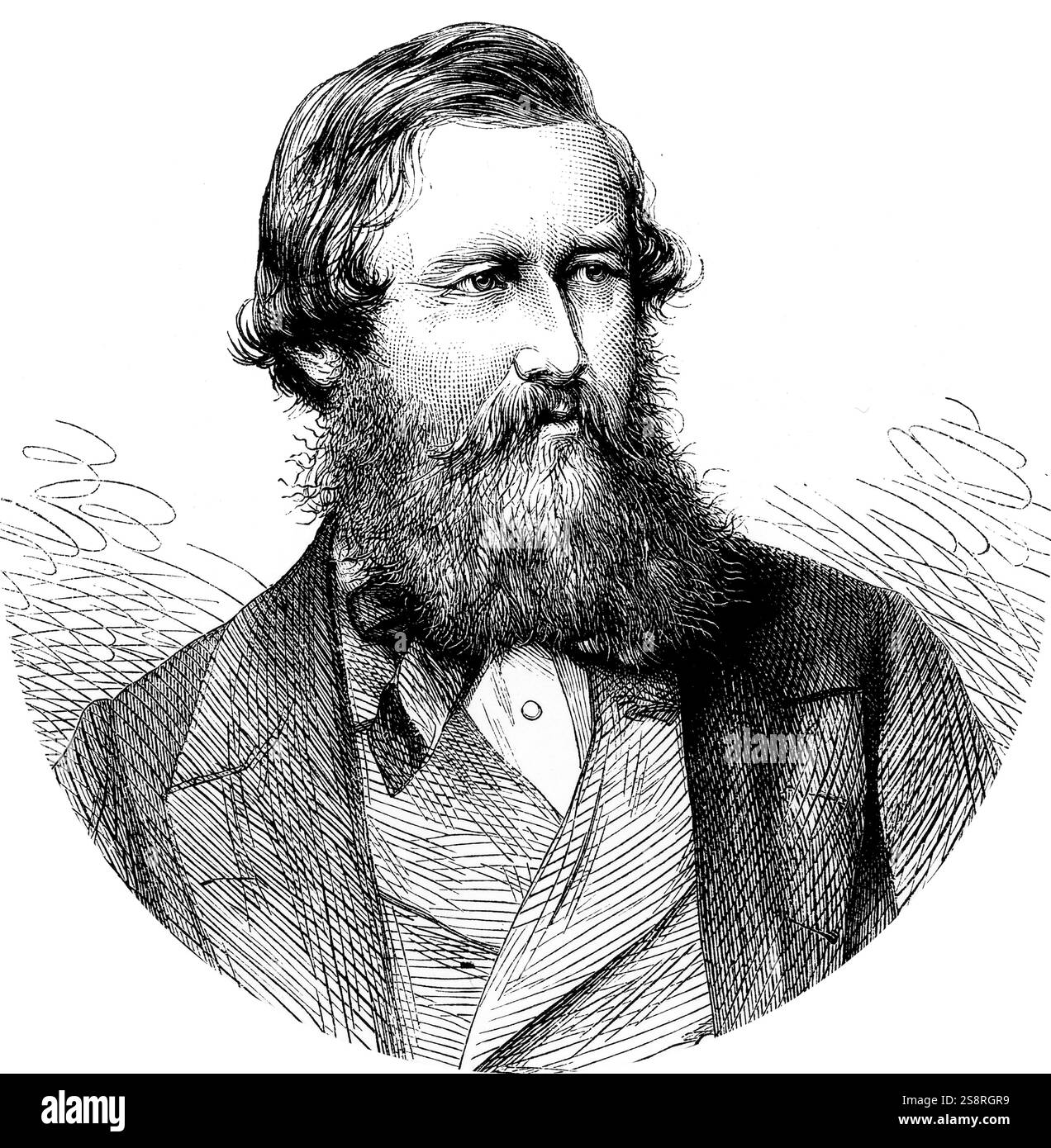 Portrait von John Hanning Speke (1827-1864) ein Offizier in der Britischen Armee. Vom 19. Jahrhundert Stockfoto Portrait von John Hanning Speke (1827-1864) ein Offizier in der Britischen Armee. Vom 19. Jahrhundert Stockfoto