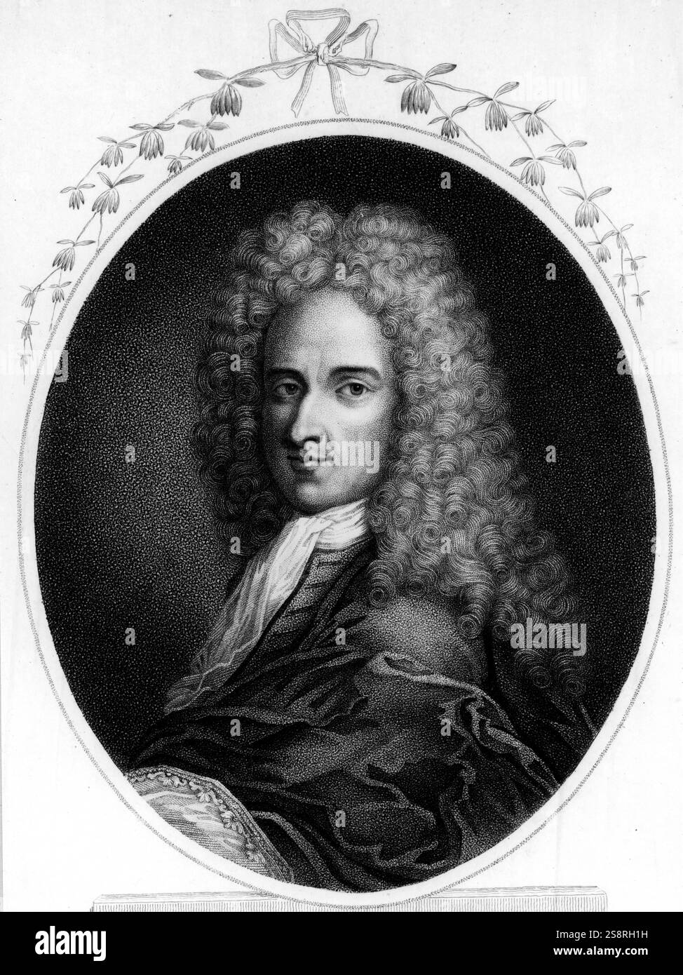 Portrait von Sébastien Vaillant (1669-1722), französischer Botaniker. Vom 18. Jahrhundert Stockfoto
