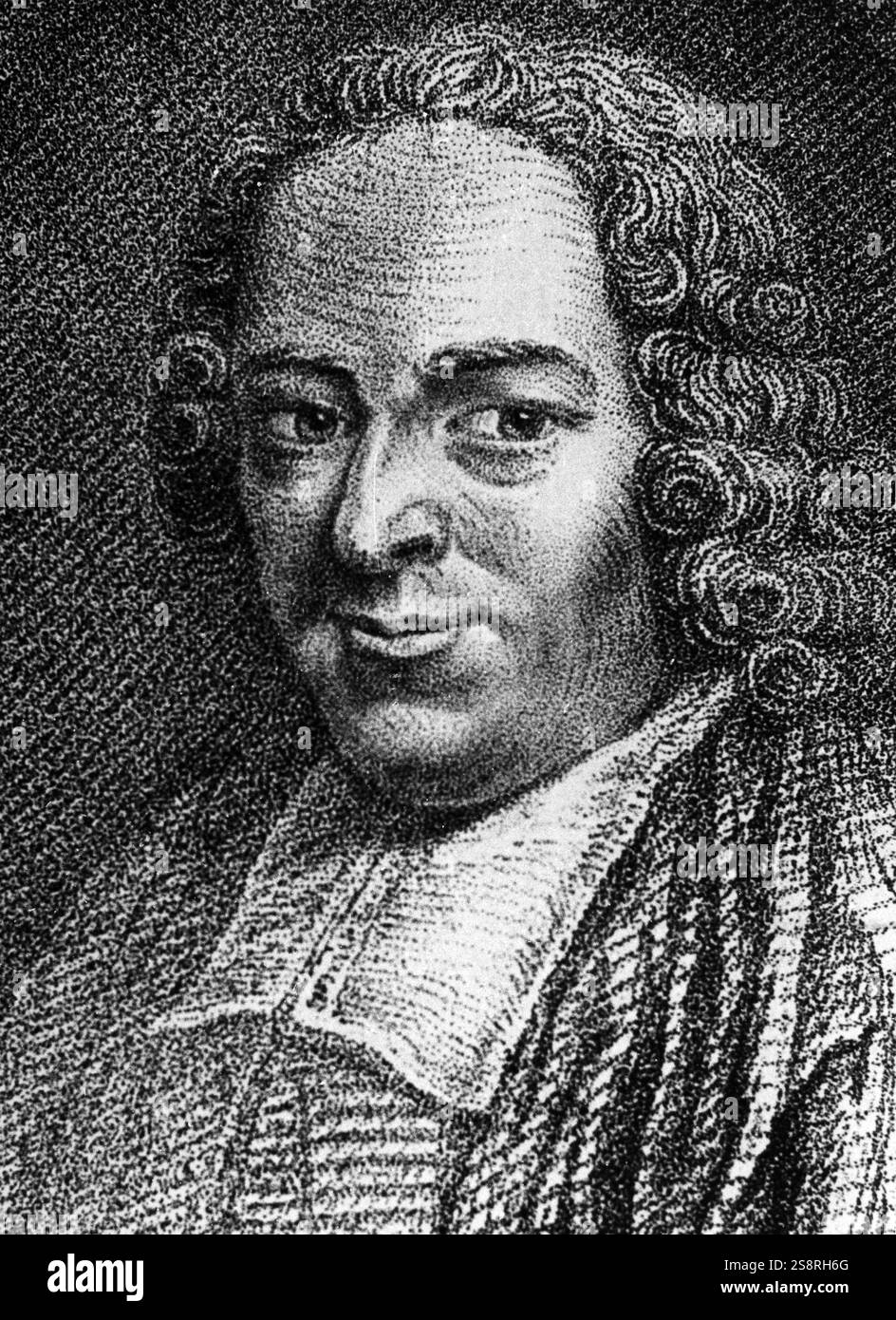 Portrait von Pierre Varignon (1654-1722), ein französischer Mathematiker. Vom 18. Jahrhundert Stockfoto