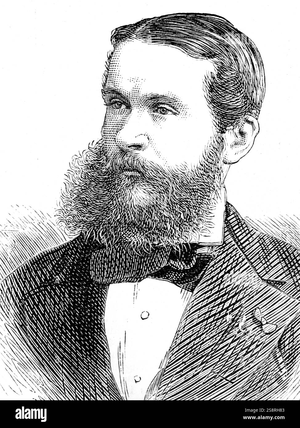 Abbildung: Darstellung von Gaston Tissandier (1843-1899), einem französischen Chemiker, Meteorologe, Aviator und Editor. Vom 19. Jahrhundert Stockfoto