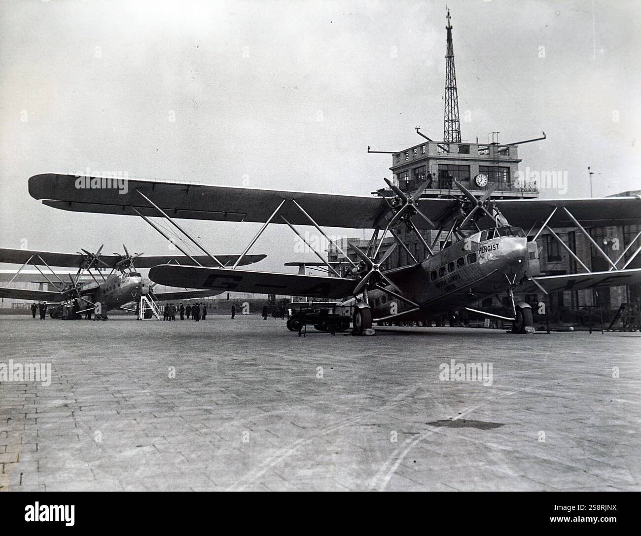 Foto eines Handley Page H.P.42, eine britische 4-Motor Doppeldecker airliner von Imperial Airways verwendet. Vom 20. Jahrhundert Stockfoto