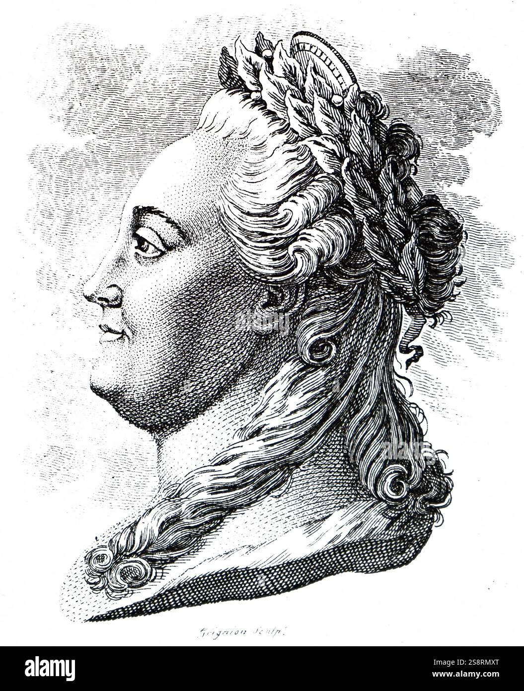 Portrait von Katharina die Große (1729-1796), Kaiserin von Russland. Vom 18. Jahrhundert Stockfoto