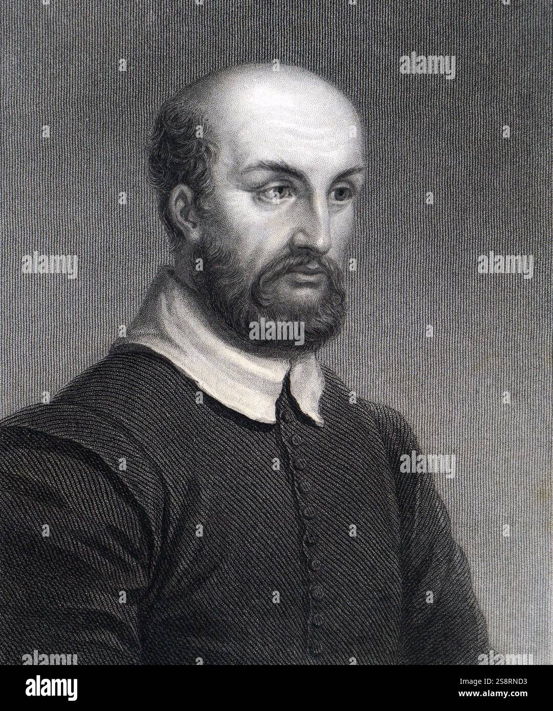 Porträt von Andrea Palladio (1508-1580), einem italienischen Architekten aktiv in der Republik Venedig, die von griechischen und römischen Architektur beeinflusst. Vom 19. Jahrhundert Stockfoto