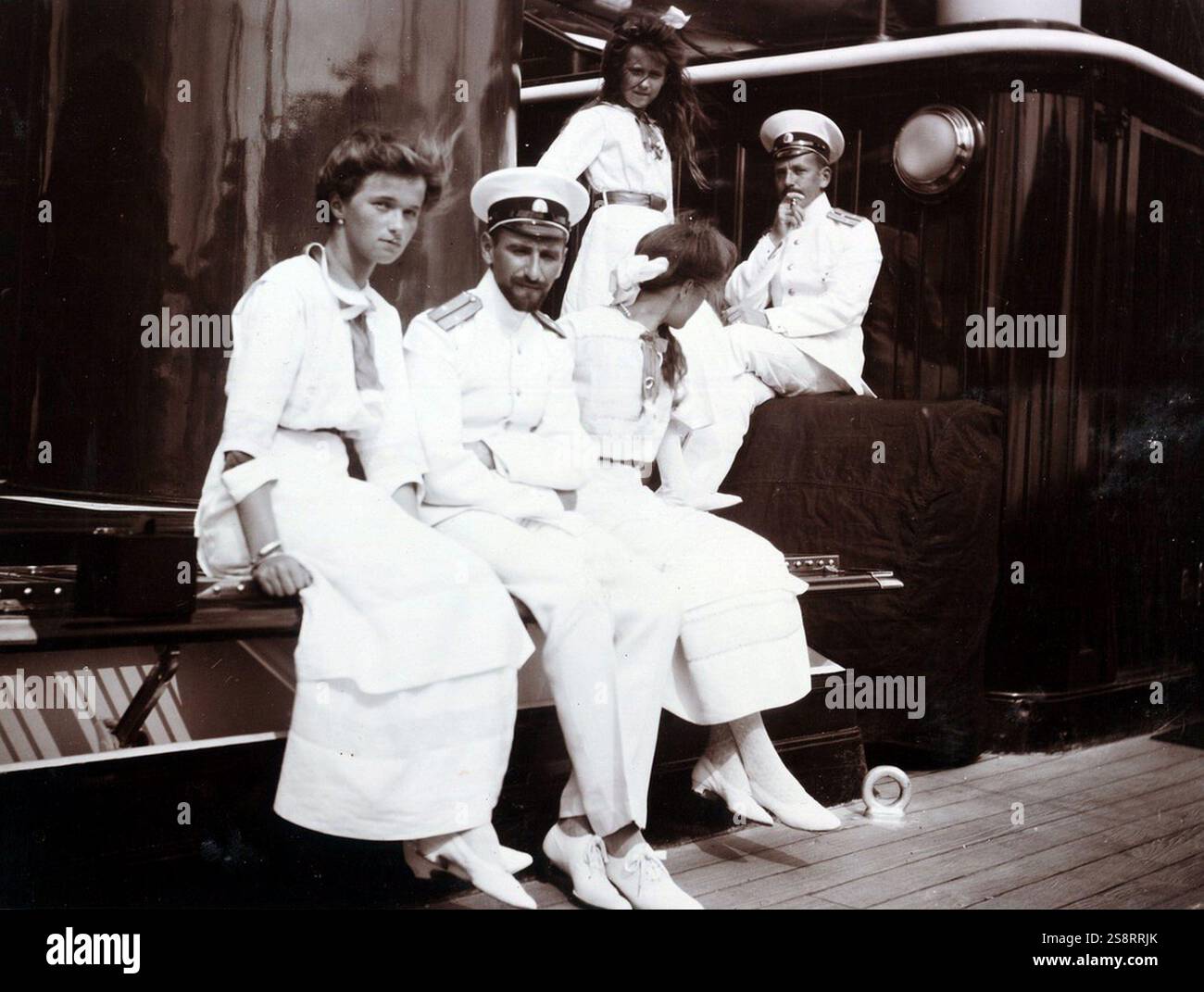 Romanov, königliche Familie, 1912. Alexandra Feodorowna die Kaiserin mit Kaiser Nikolaus II. Das Haus Romanov war von 1613 bis 1917 das herrschende Reichshaus Russlands Stockfoto