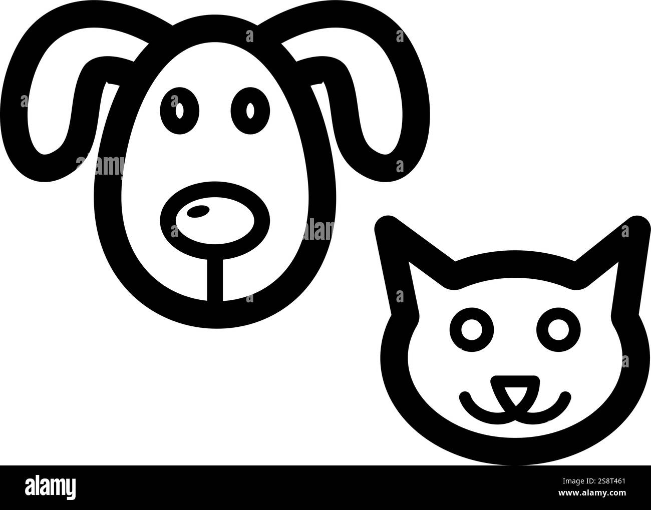 Tiersymbolvektor. Geeignet für mobile Apps, Web-Apps und Printmedien. Stock Vektor