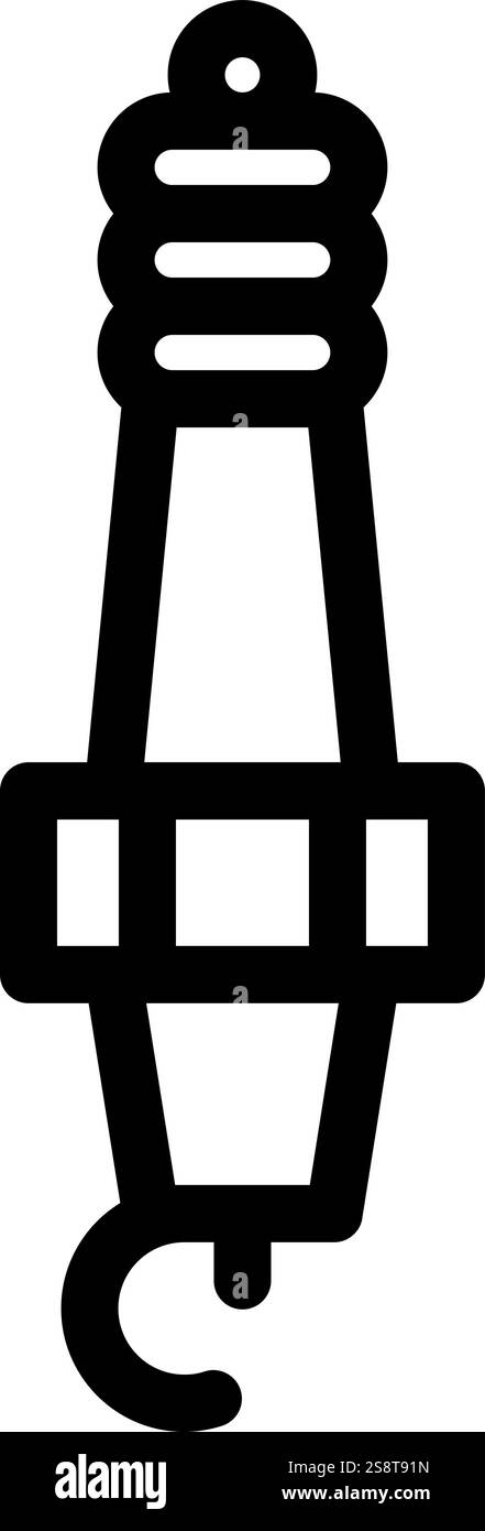 Vektor des Zündkerzen-Symbols. Geeignet für mobile Apps, Web-Apps und Printmedien. Stock Vektor
