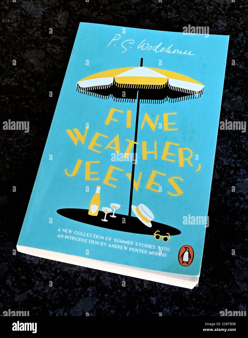 Bucheinband. „Fine Weather, Jeeves“ von P.G.Wodehouse. Stockfoto