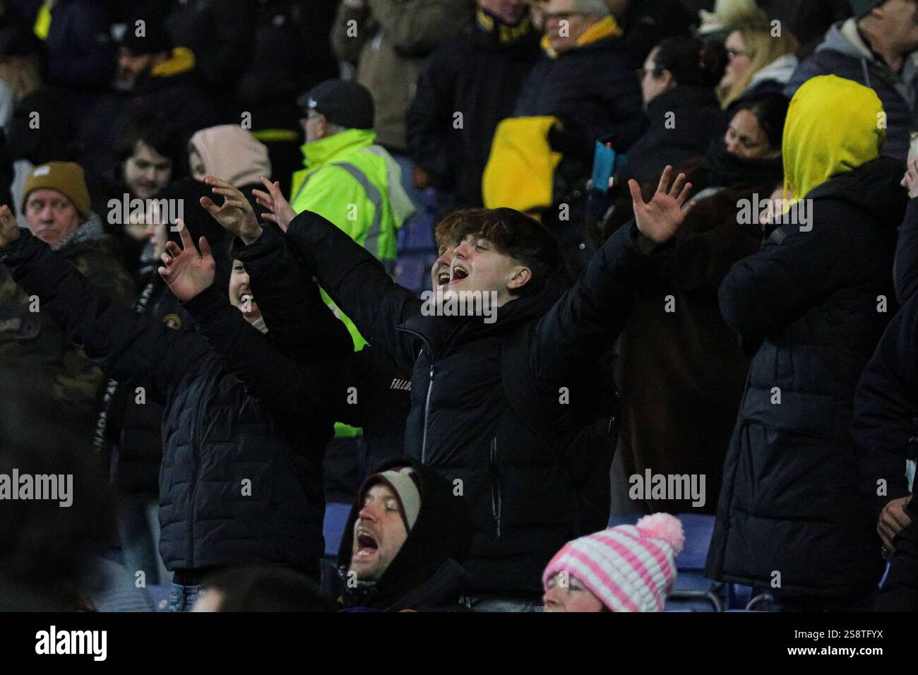 Oxford United Fangesang Stockfoto
