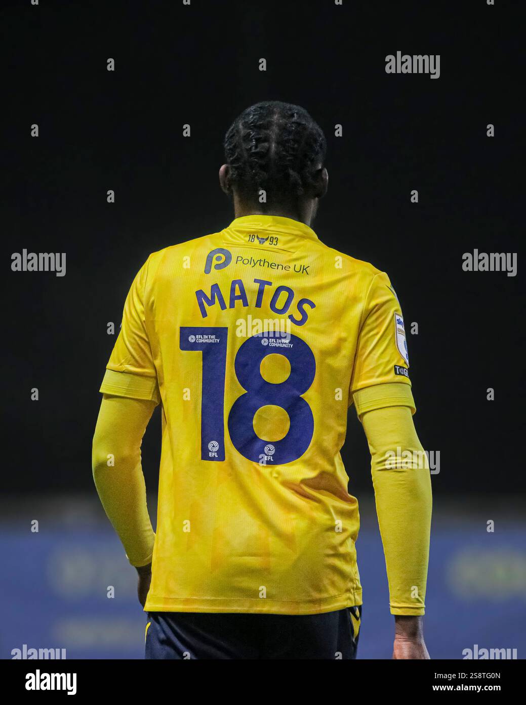 Alex Matos von Oxford United gegen Luton Town in der EFL Championship Stockfoto