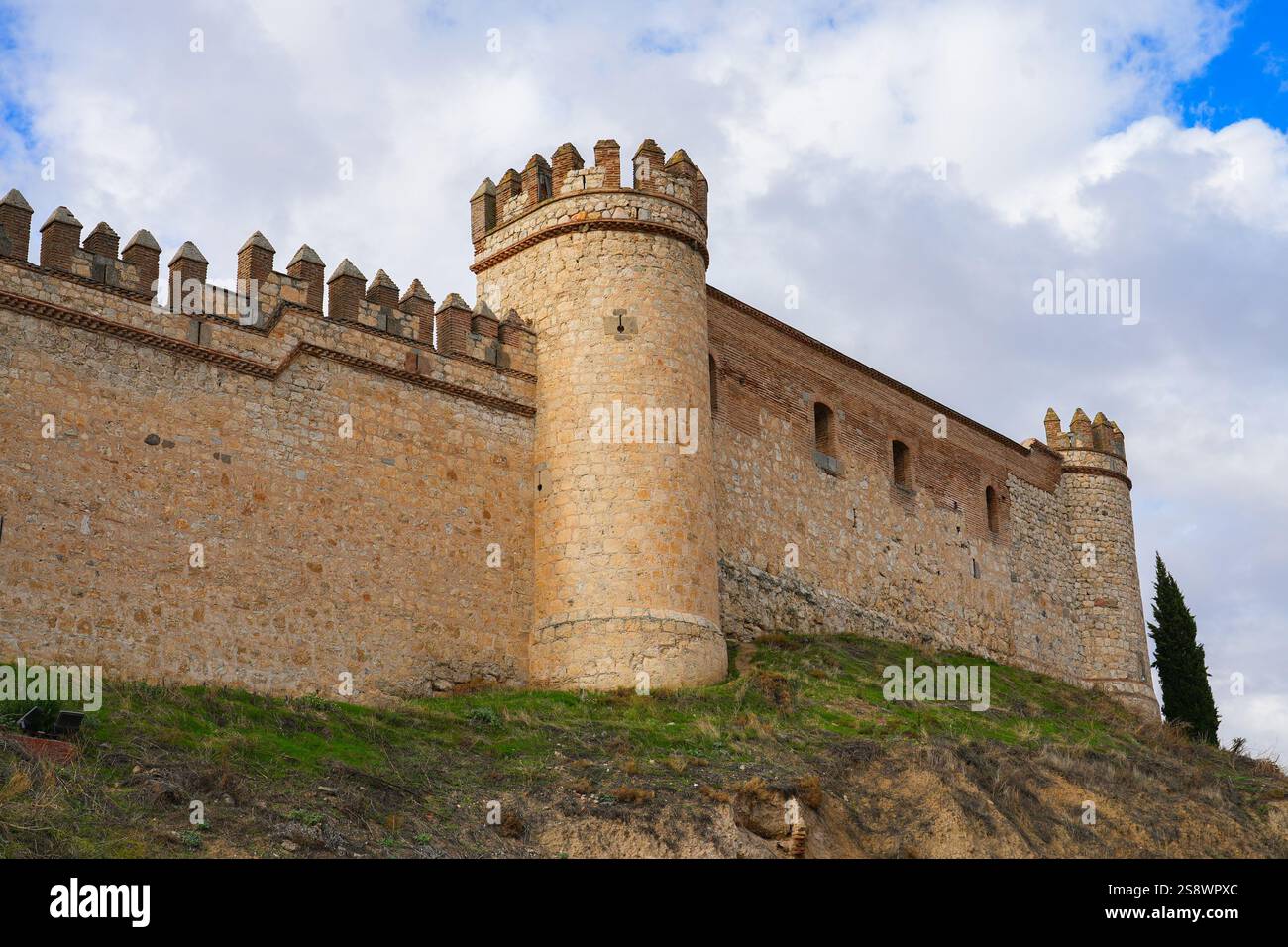 Castillo de la Vela (Burg von La Vela) in Maqueda, einem spanischen Dorf von Castilla-La Mancha in der Nähe von Toledo Stockfoto