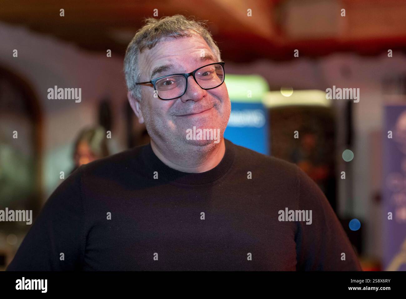 Wir Gehen Am Wilden Kaiser, Österreich. Januar 2025. GOING AM WILDEN KAISER, ÖSTERREICH - 23. JANUAR: Picture zeigt Entertainer Elton von Deutschland beim Audi FIS Alpine Ski World Cup - Herren Abfahrtstraining - Schwarzenegger Klimainitiative im Stanglwirt am 23. Januar 2025 im Going am Wilden Kaiser, Österreich, Tirol.250123_SEPA_12_024 - 20250124_PD0517 Credit: APA-PictureDesk/Alamy Live News Stockfoto