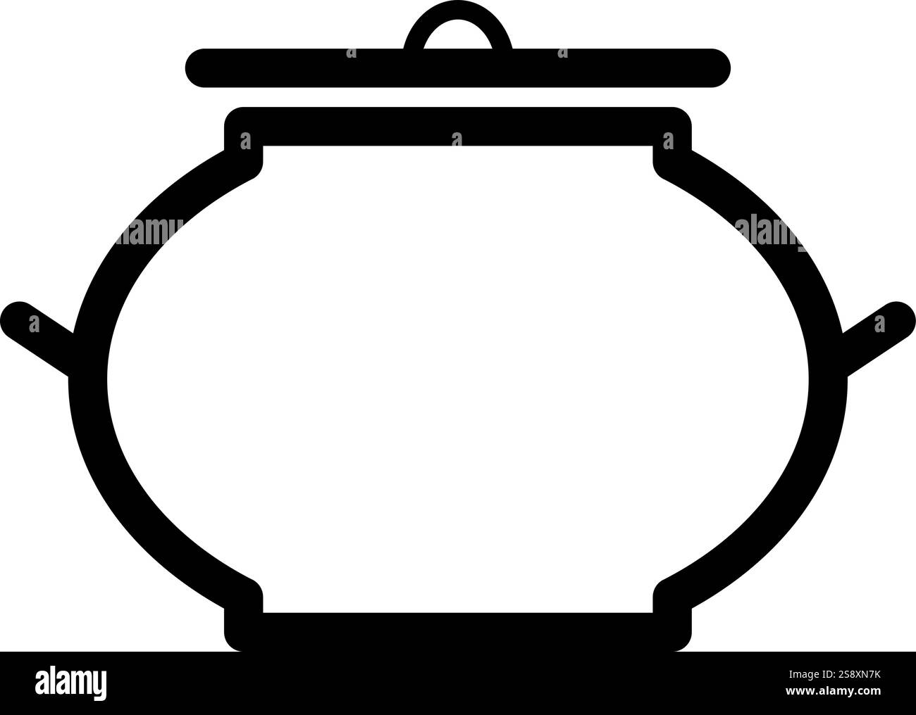 Lebensmittelschüssel mit Deckel Symbol Vektor. Geeignet für mobile Apps, Web-Apps und Printmedien. Stock Vektor