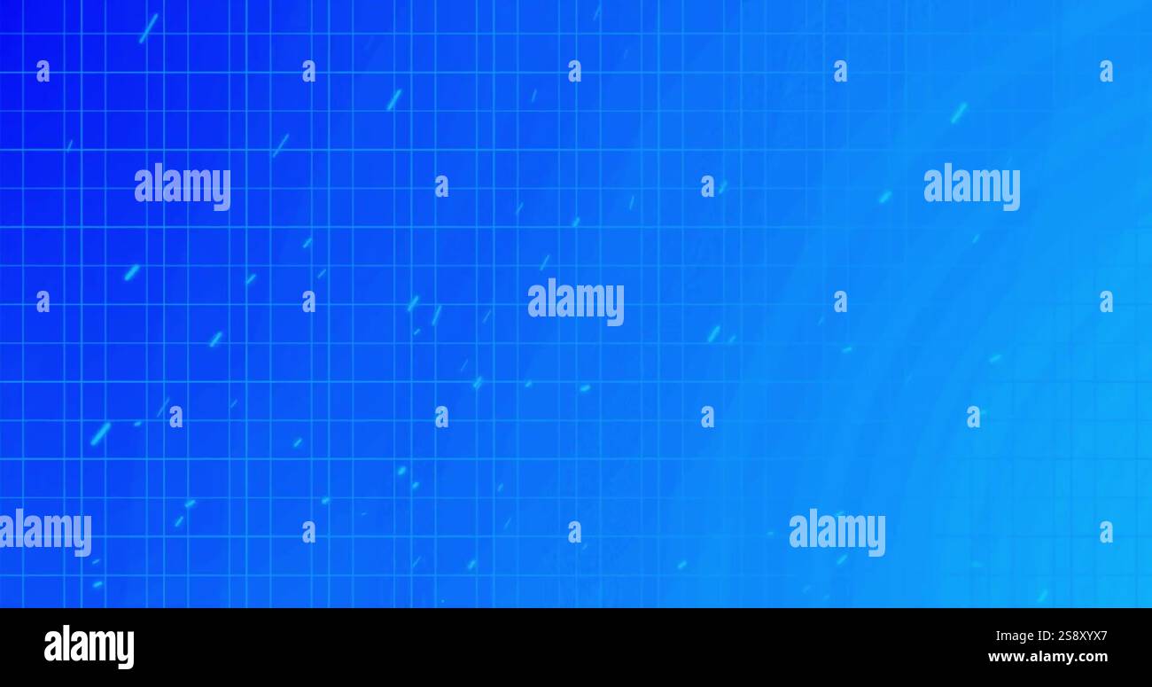 Rastermuster und blaue Formen, Bildhintergrund Stockfoto