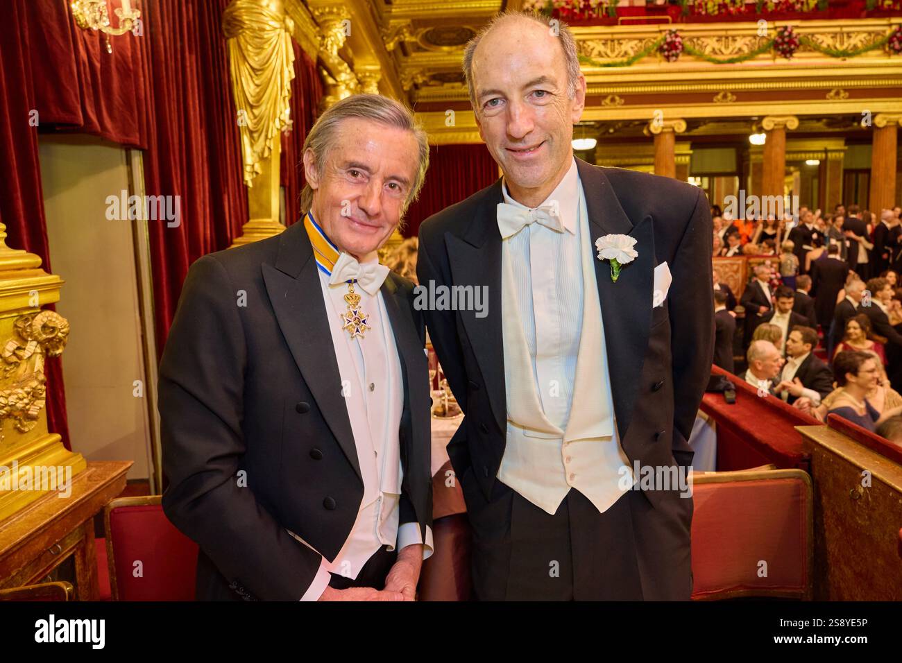 82. Wiener Philharmoniker-Ball 2025 im Musikverein Wien, Österreich, am 23. Januar 2025. Peter LAUNSKY TIEFFENTHAL, Christoph DICHAND - 20250123 PD14760 Stockfoto