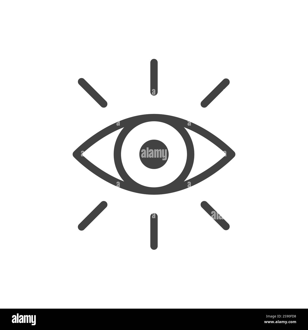 Linie Symbol Vision Auge Design flache Vektor Illustration Stock Vektor