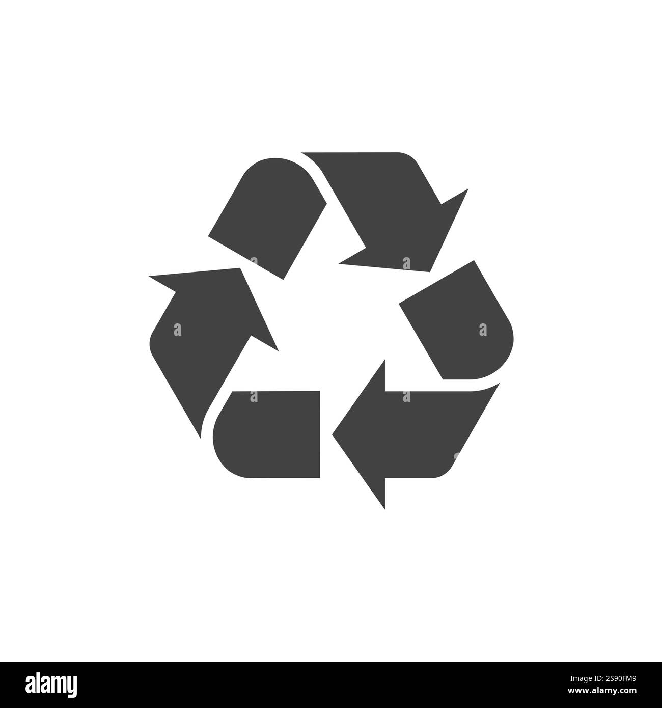 Recycling Pfeil Symbol App und Website Vektor flach Stock Vektor