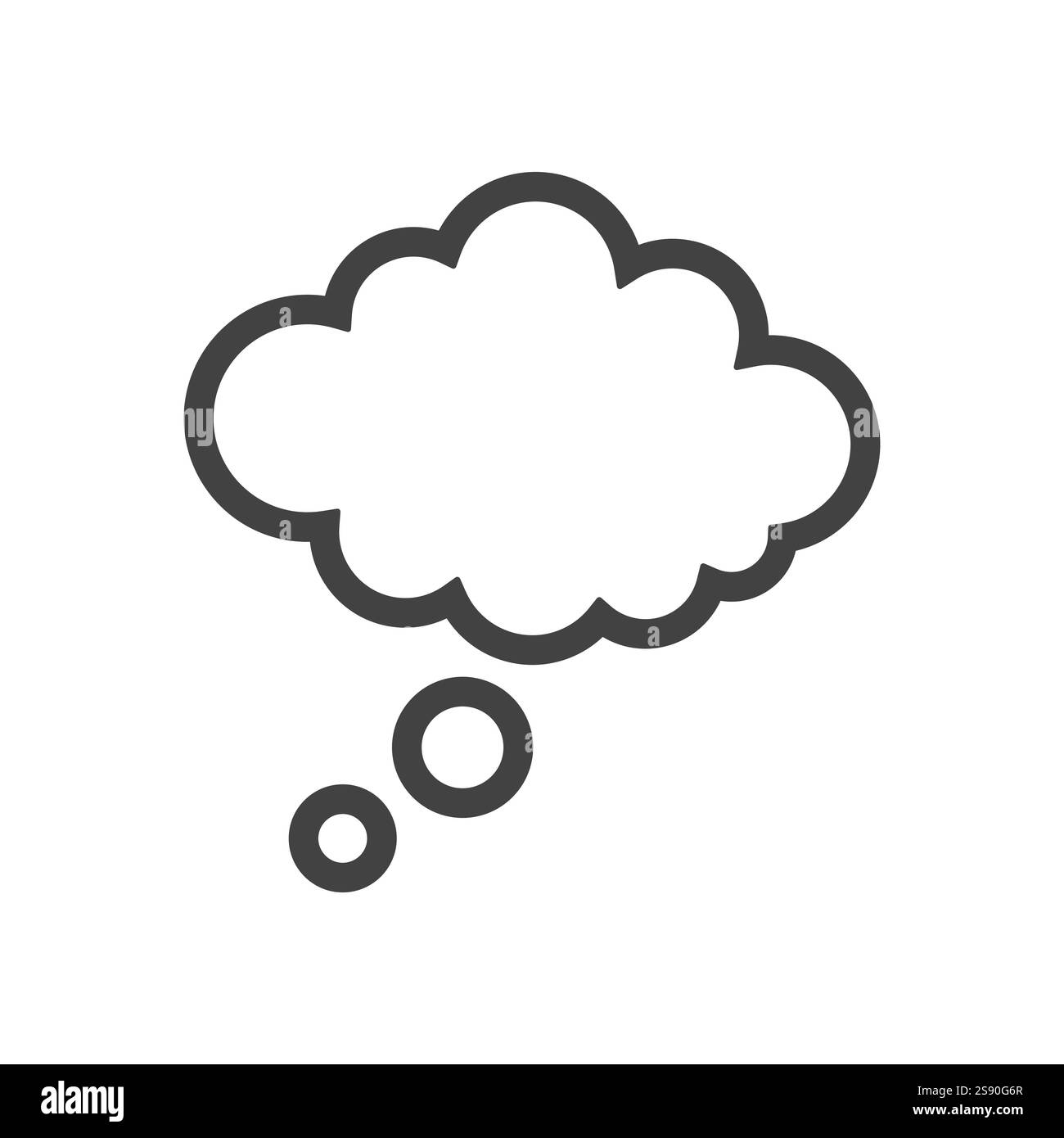 Linie Symbol Gedankenblase Denken Cloud Design Vektor Illustration Stock Vektor