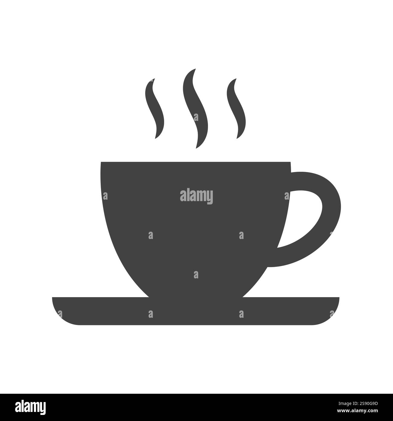 Symbol für heiße Kaffeegetränke flache Vektorillustration Stock Vektor