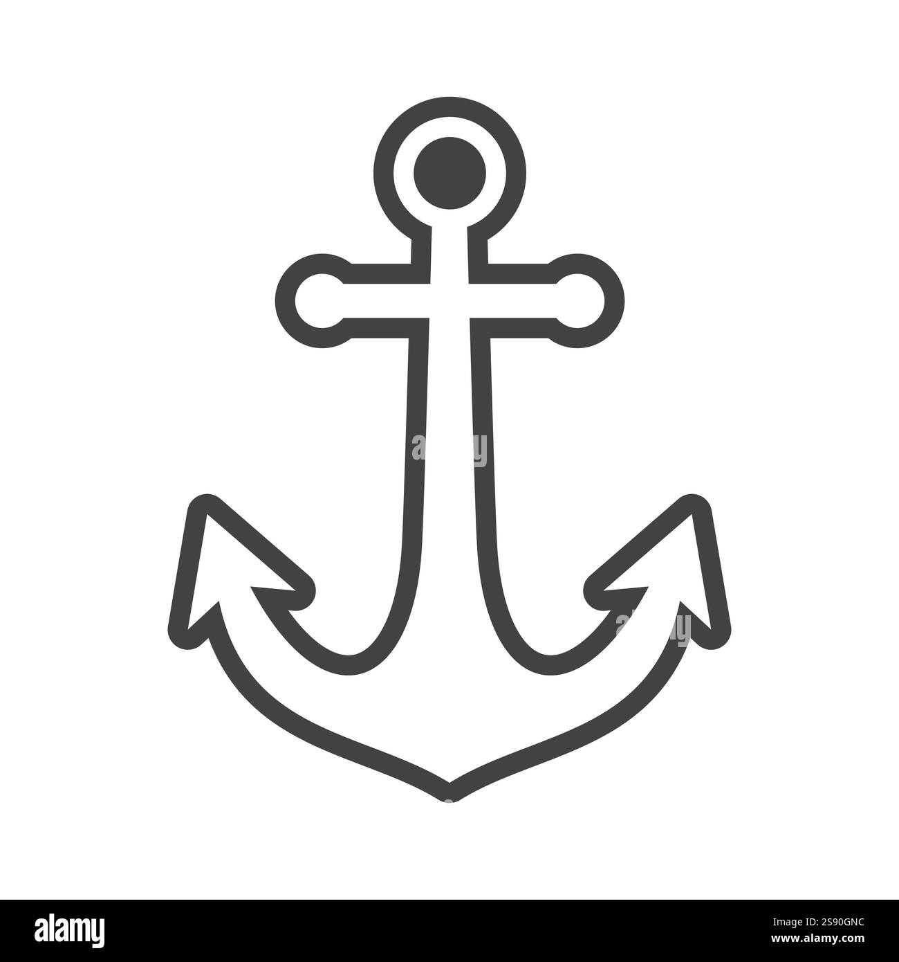 Liniensymbol Ankerdesign Vektorillustration Stock Vektor