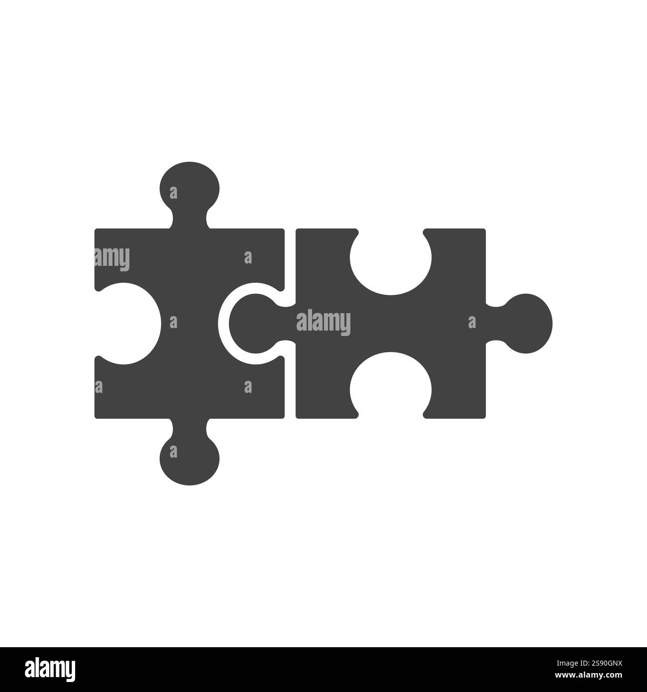 Puzzle-Symbol Symbol flache Vektor-Illustration Stock Vektor