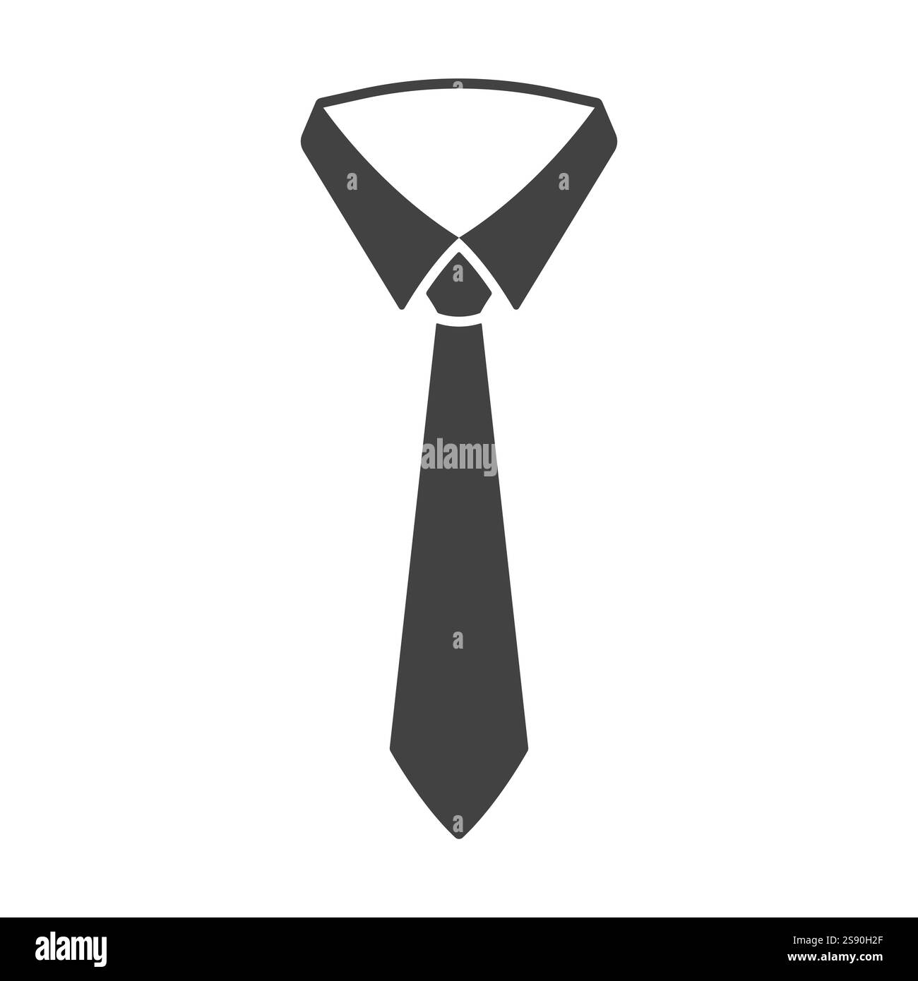 Formelle Krawatte Logo Design Vektor isoliert auf weißem Hintergrund Stock Vektor