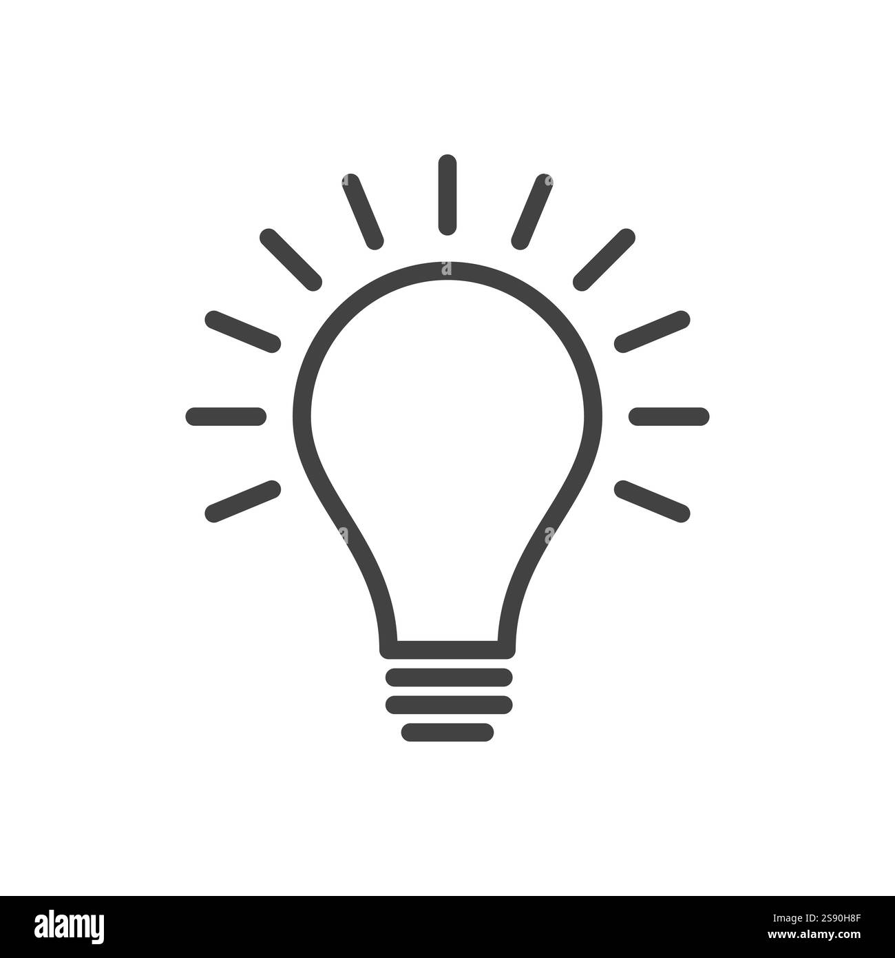 Glühlampe auf Symbol flache Vektorillustration Stock Vektor