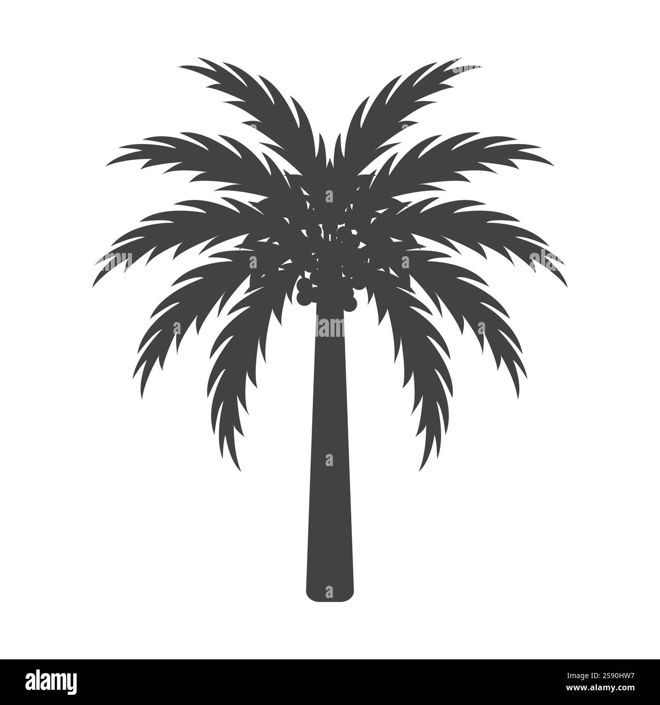 Datum Palmensymbol Symbol flache Vektorillustration Stock Vektor