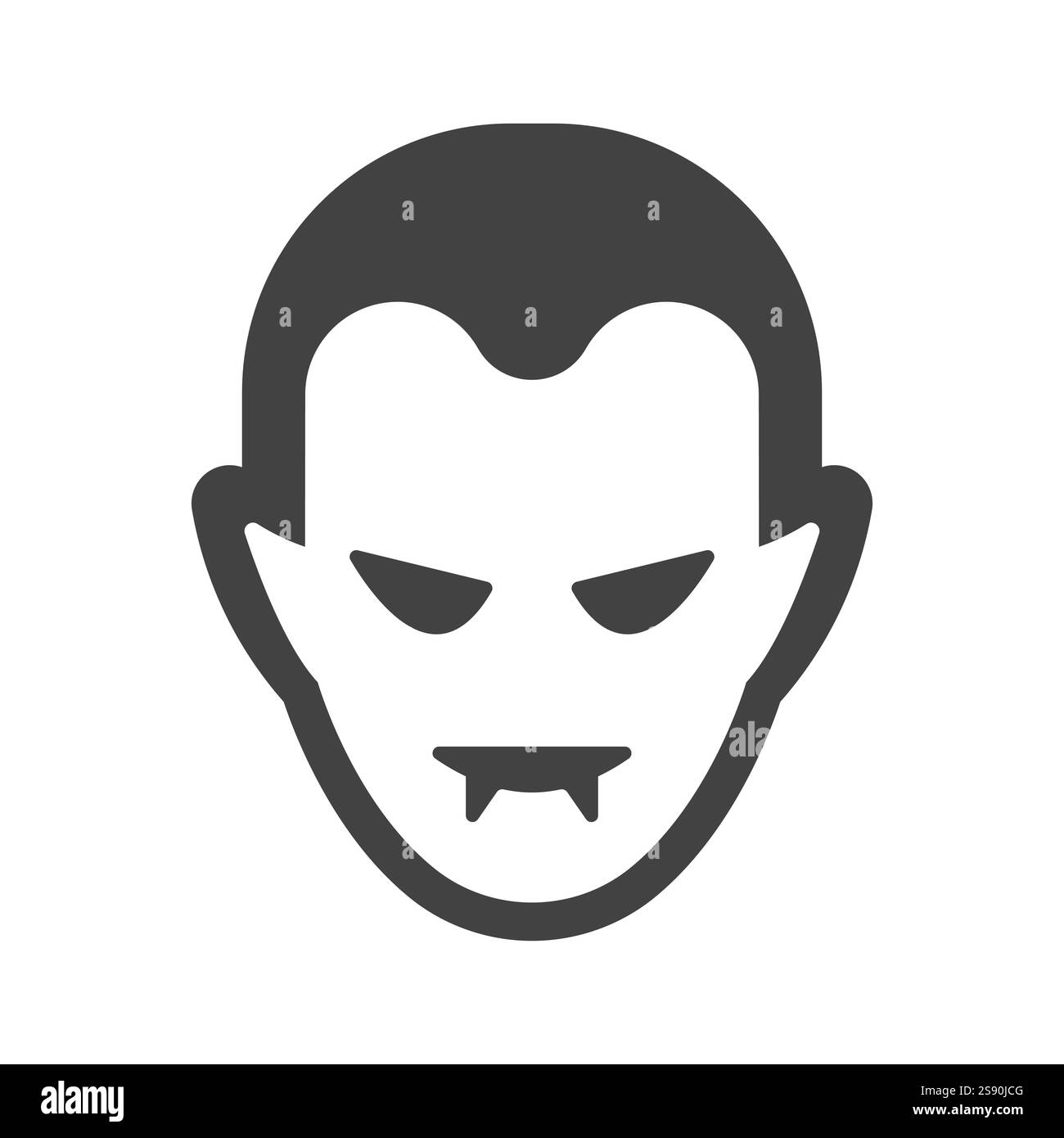 Vampirkopf-Symbol flache Vektor-Illustration Stock Vektor