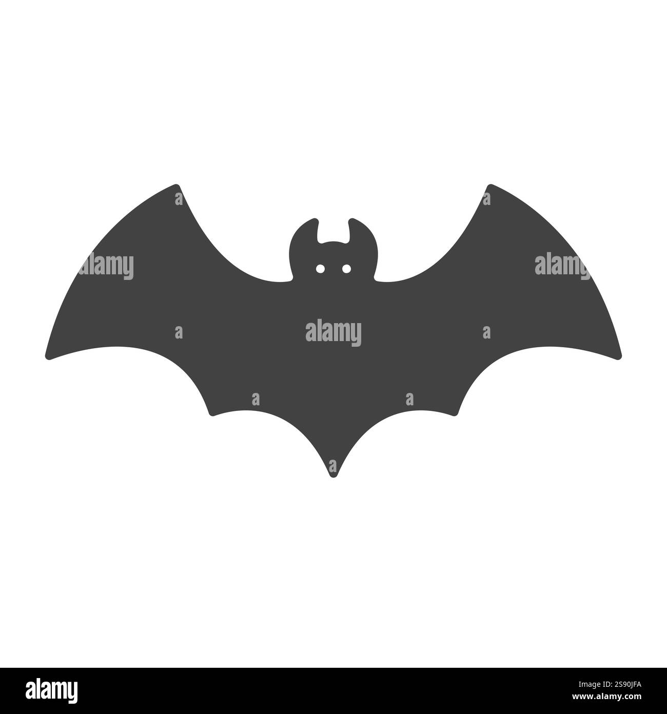 Einfache Fledermaus-Symbol flache Vektorillustration Stock Vektor