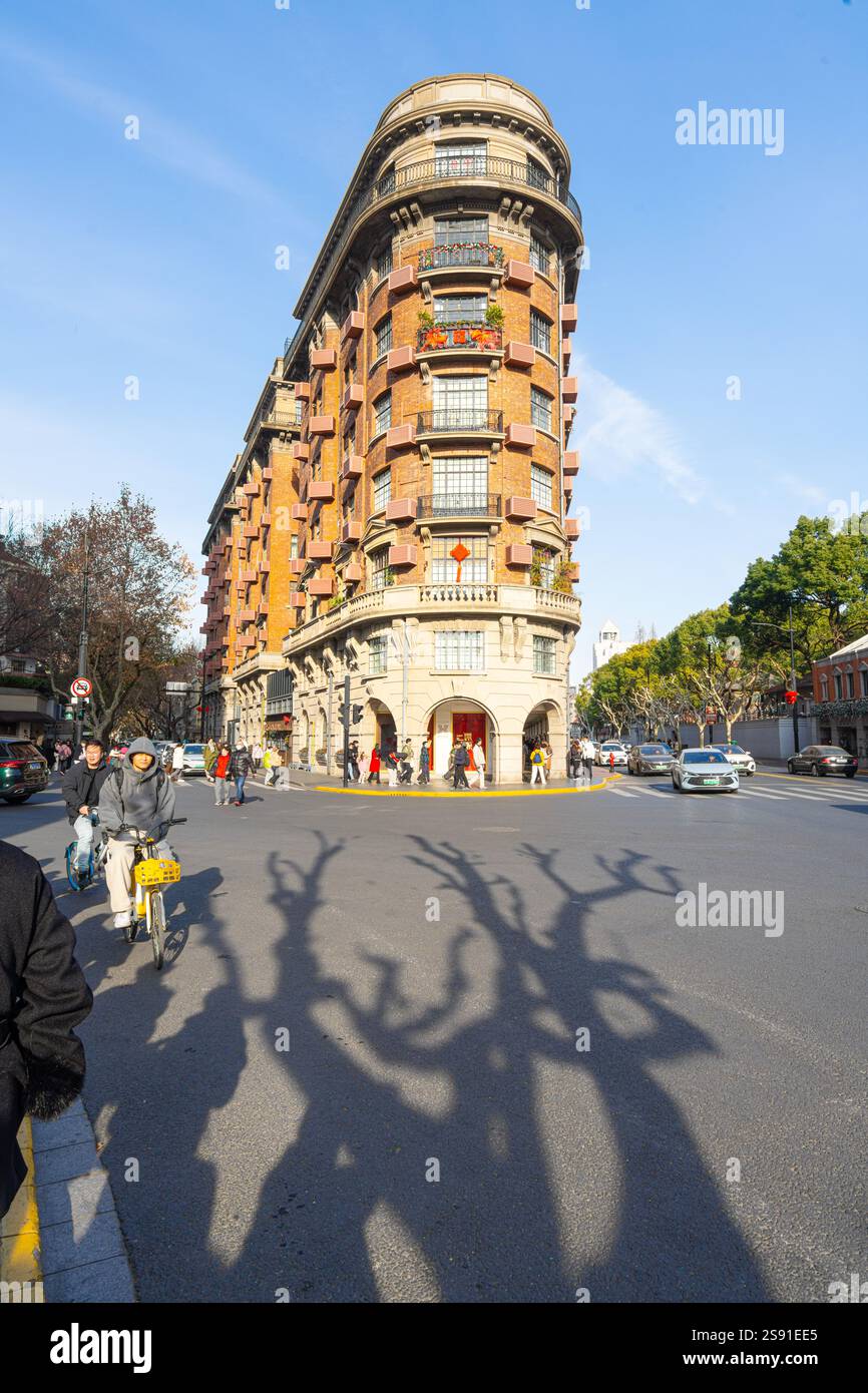 Shanghai, China. Januar 2025. Außenansicht des Wukang Herrenhauses im Stadtzentrum Stockfoto