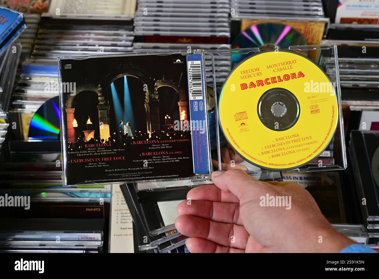 CD: Barcelona von Freddie Mercury und Montserrat Caballe Stockfoto