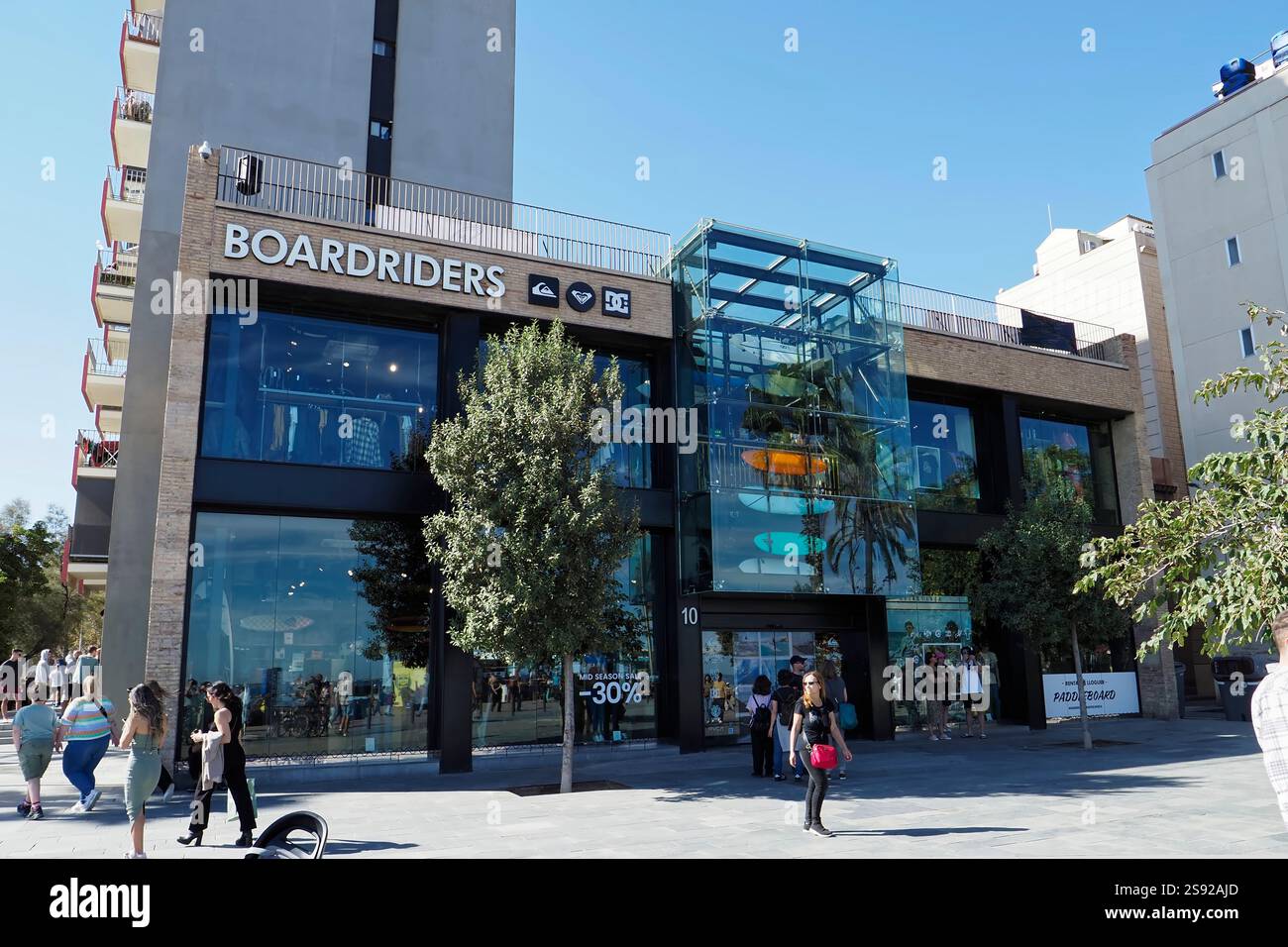 Boardriders Surfshop, Barcelona, Katalonien, Spanien, Europa Stockfoto