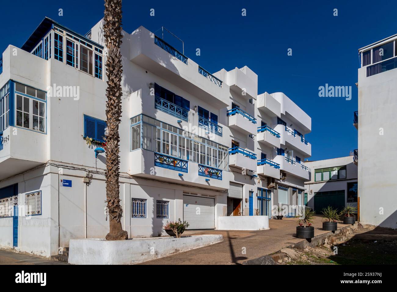 Appartements in der Nähe des Ufers in Arrecife, Lanzarote, Kanarische Inseln, (Spanien) Stockfoto