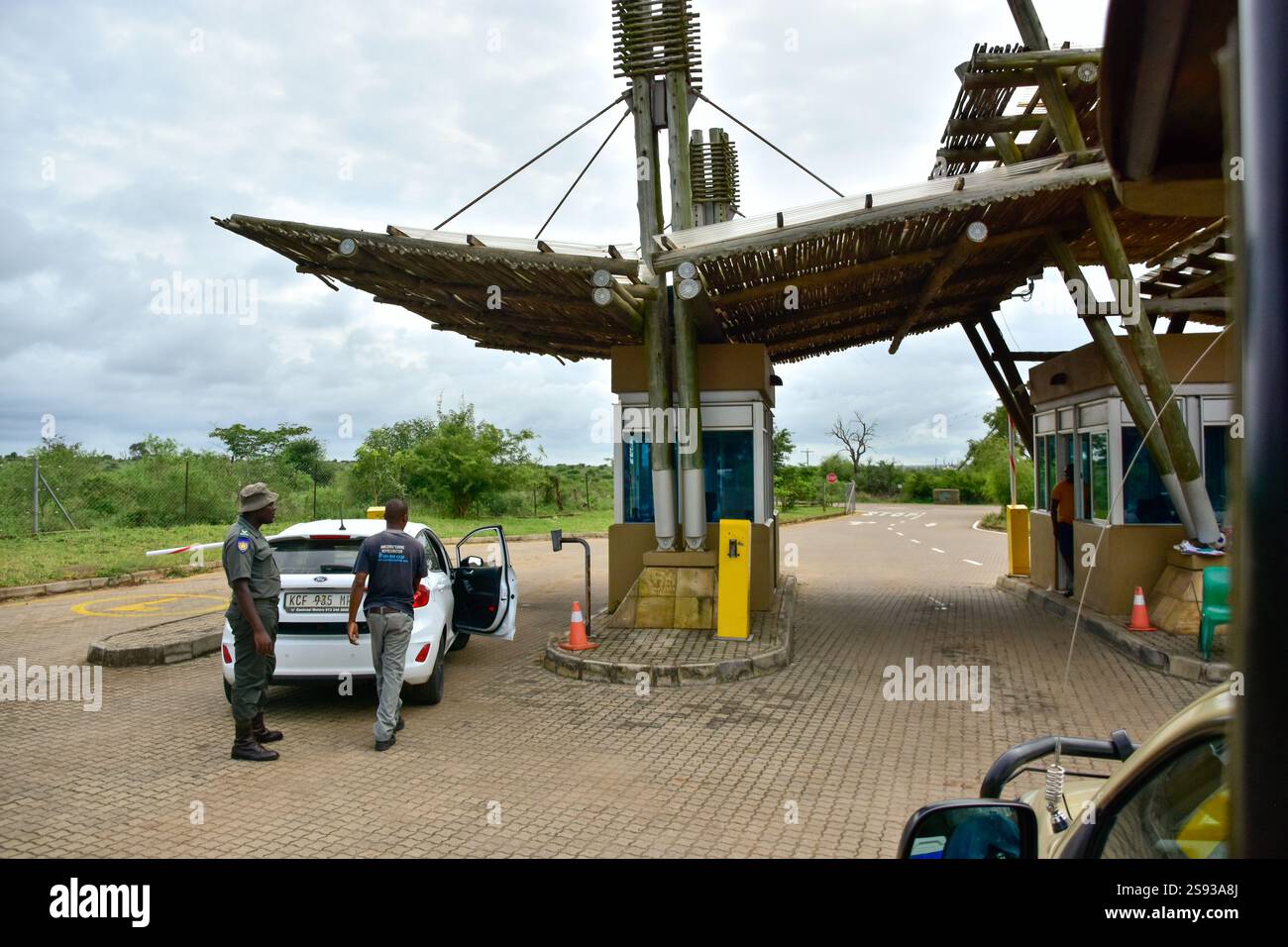 Eingang zum Kruger-Nationalpark - Südafrika Stockfoto