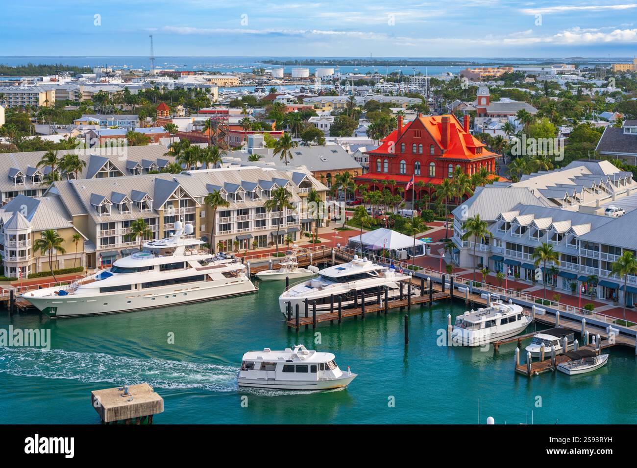 Key West, Florida, USA vom Hafen. Stockfoto