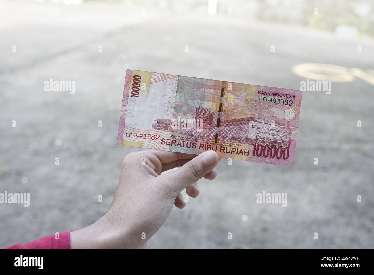 Indonesisches Geld als gesetzliches Zahlungsinstrument Stockfoto