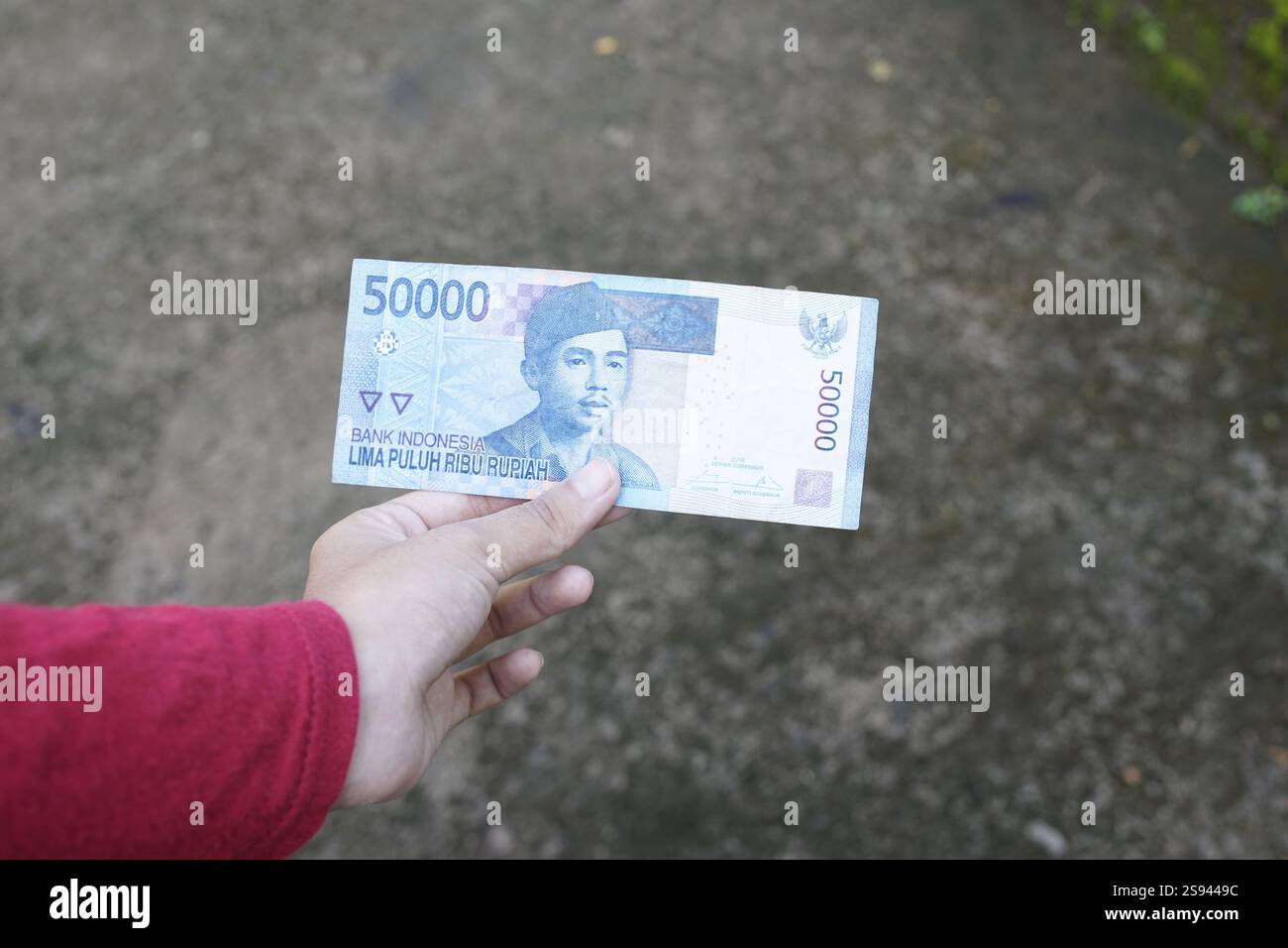 Indonesisches Geld als gesetzliches Zahlungsinstrument Stockfoto