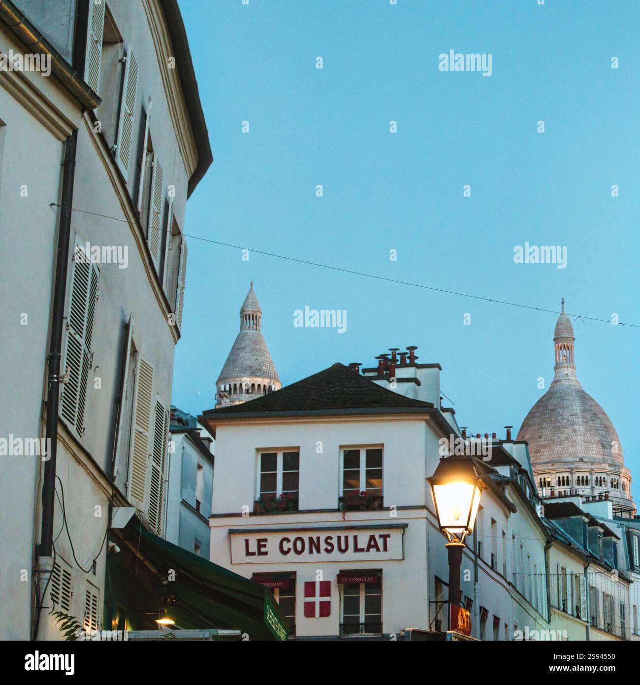 Paris Montmartre Street Stockfoto
