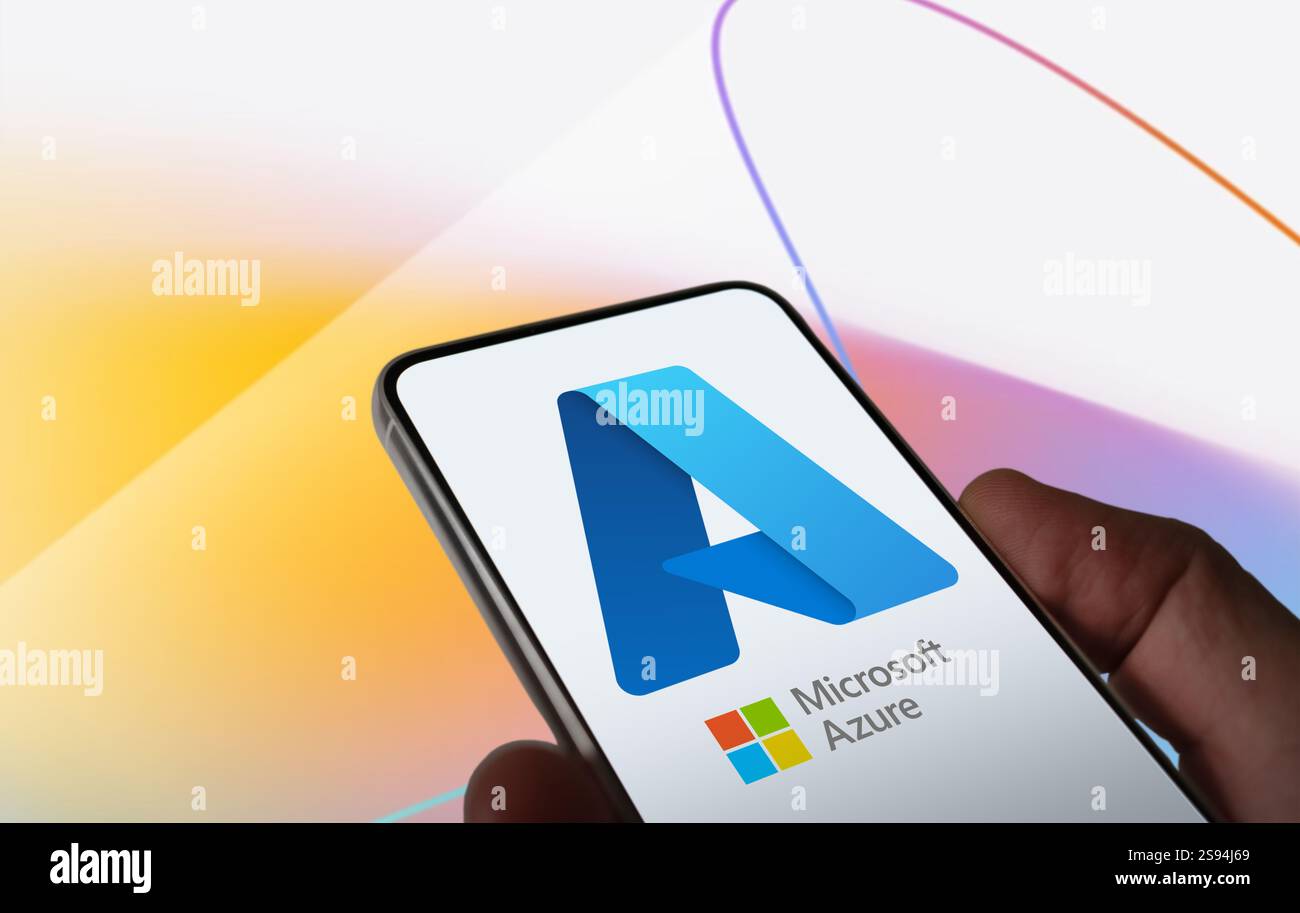 Microsoft Azure Cloud-Computing-Technologie Stockfoto