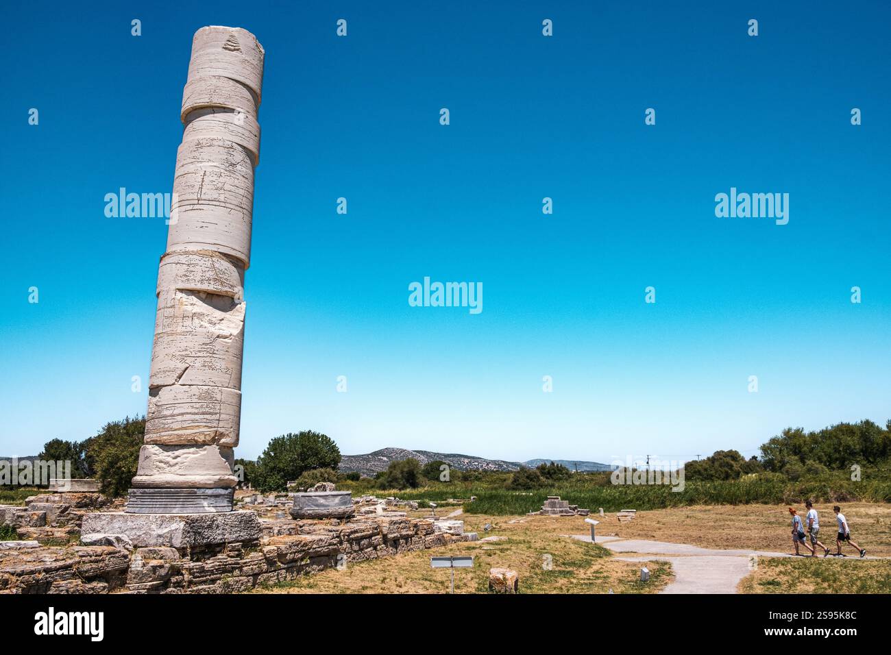Archäologische Stätte bei Heraion von Samos, Insel Samos in der Ägäis, Griechenland Stockfoto