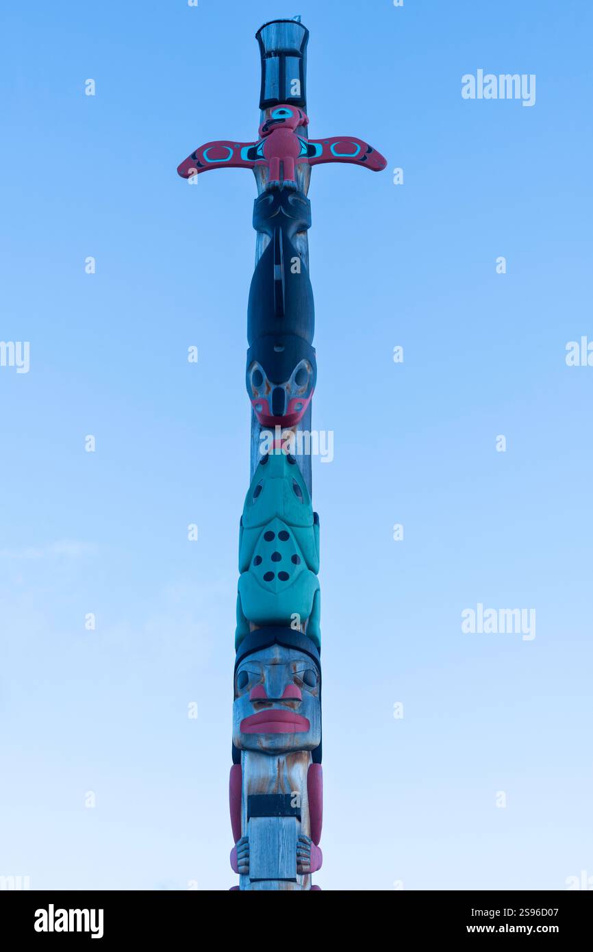 Einheimische Gebäude der First Nations im winzigen Dorf Carcross, Whitehorse, Yukon, Kanada Stockfoto