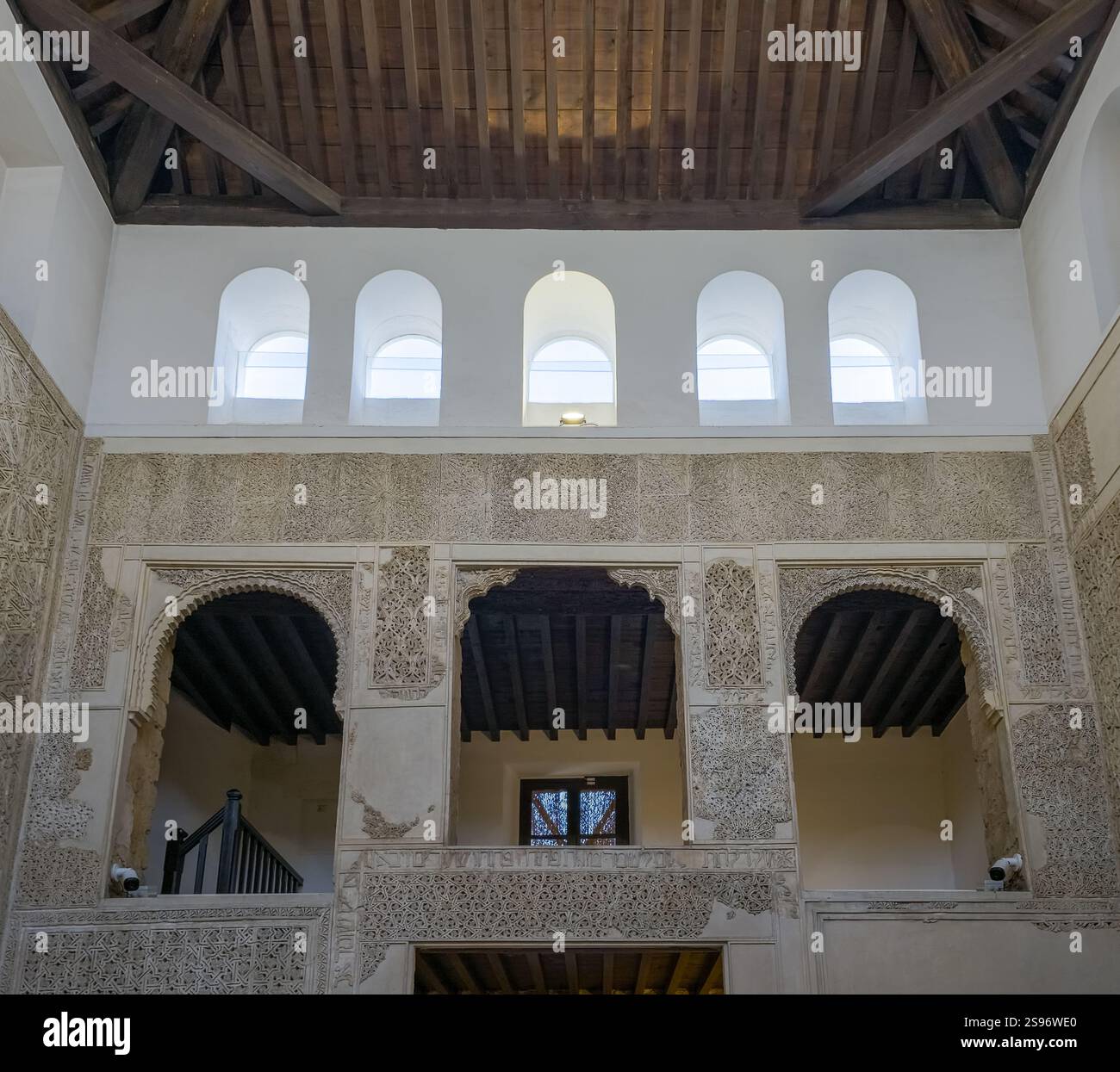 Die mittelalterliche Synagoge im Herzen des jüdischen Viertels von Cordoba ist einzigartig in Andalusien und eine der drei am besten erhaltenen mittelalterlichen Synagogen Stockfoto