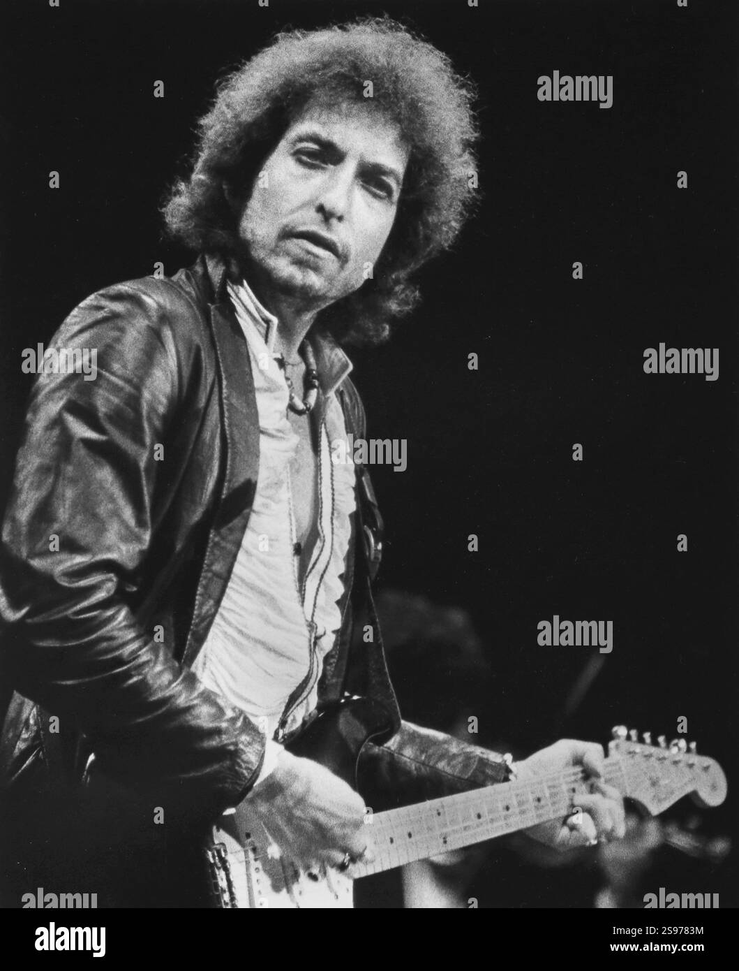 Bob Dylan in einem Konzert im Dane County Coliseum in Madison Wisconsin am 1. November 1978. Stockfoto