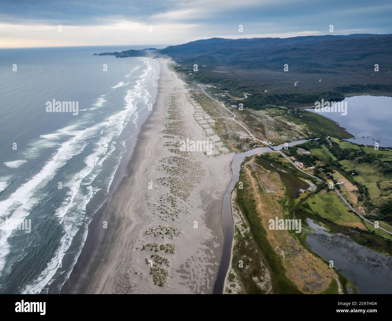 Playa de Cucao auf Chiloe Island, Chile Stockfoto